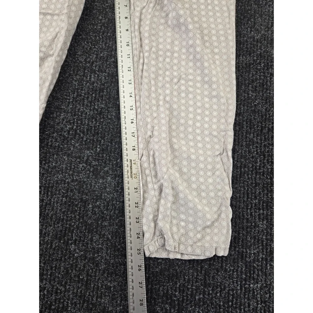 Gilligan & O'Malley Womens Grey Medallion Print Rayon Pajama Jogger Pants Size M